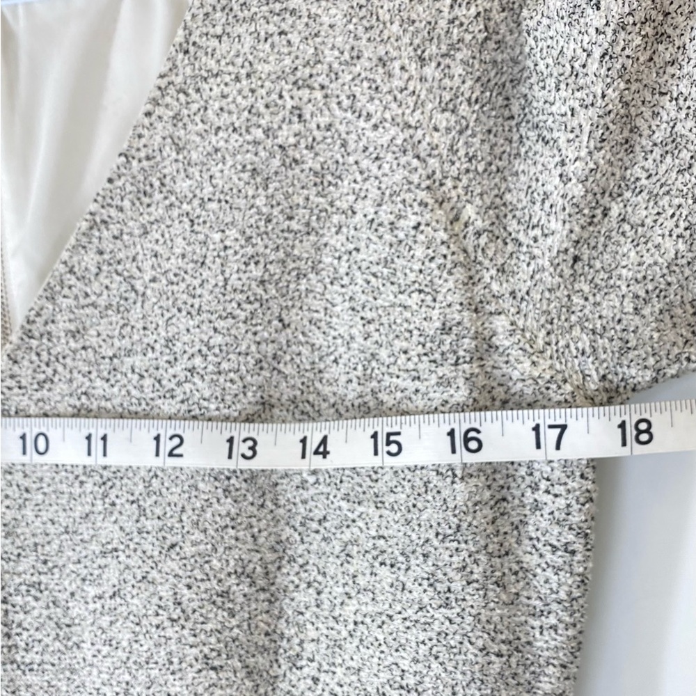 Club Monaco Black White Speckled Cotton Blend Fit Flare Dress Sz S Luxury Zipper - Picture 7 of 11